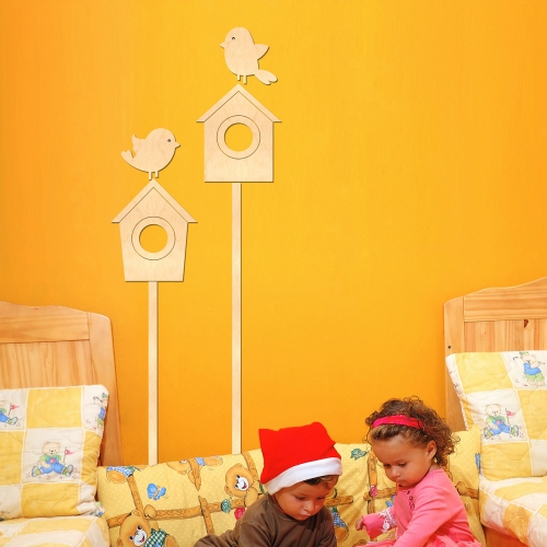 우드스티커 새장과새 반제품