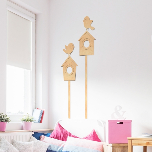 우드스티커 새장과새 반제품