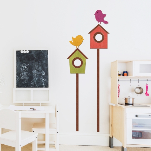 우드스티커 새장과새 컬러완제품