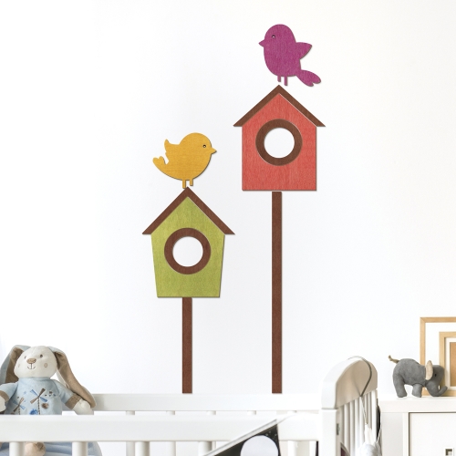 우드스티커 새장과새 컬러완제품