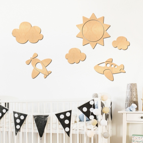 우드스티커 하늘 반제품