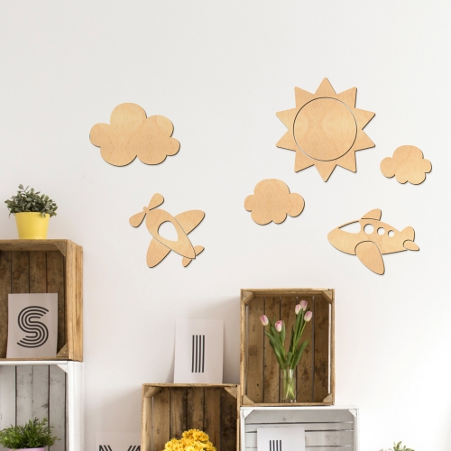 우드스티커 하늘 반제품