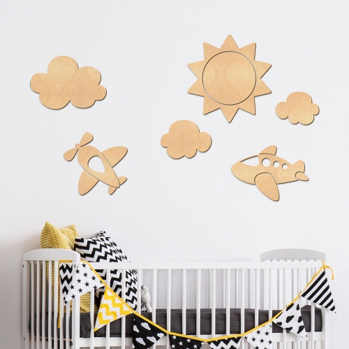 우드스티커 하늘 반제품