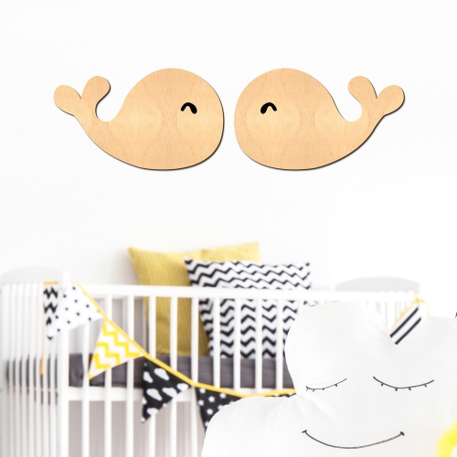 우드스티커 고래 반제품