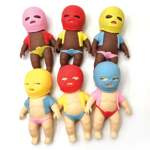 레슬링 가면 엽기 베이비1p 스트레스해소  끈끈이 찐득이 대형 주물럭