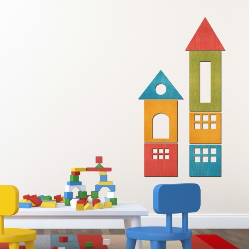 우드스티커 동화의성 컬러완제품