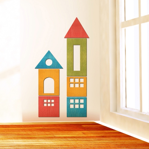 우드스티커 동화의성 컬러완제품