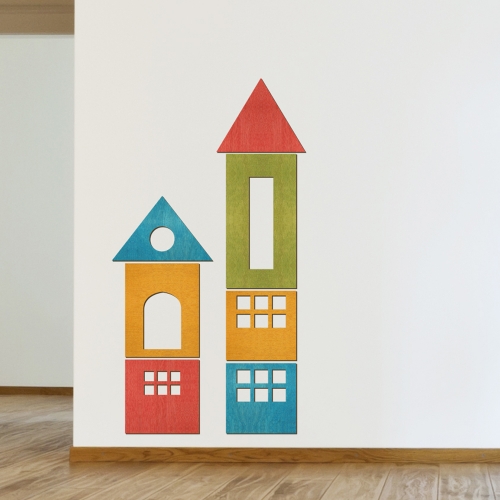 우드스티커 동화의성 컬러완제품