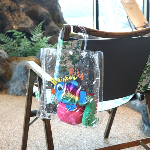 메이크문구 M227 비치백꾸미기 포일아트무지개물고기