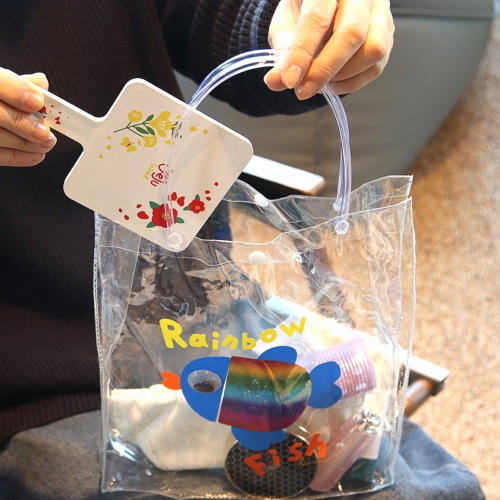 메이크문구 M227 비치백꾸미기 포일아트무지개물고기