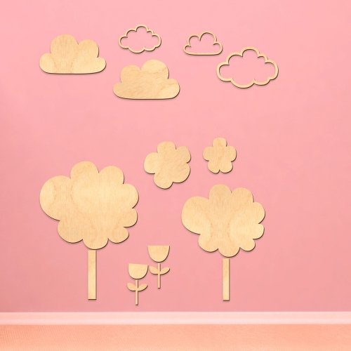 우드스티커 작은숲 반제품