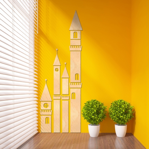 우드스티커 공주의성 반제품