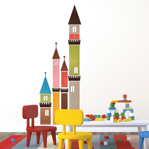 우드스티커 공주의성 컬러완제품