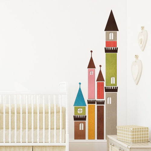 우드스티커 공주의성 컬러완제품