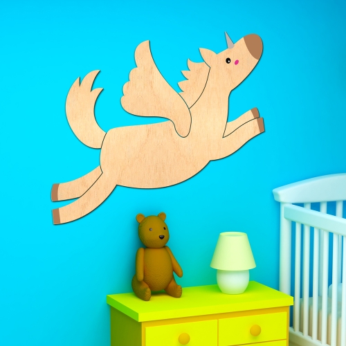 우드스티커 유니콘 단품