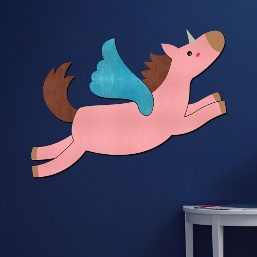 우드스티커 유니콘 단품 컬러완제품