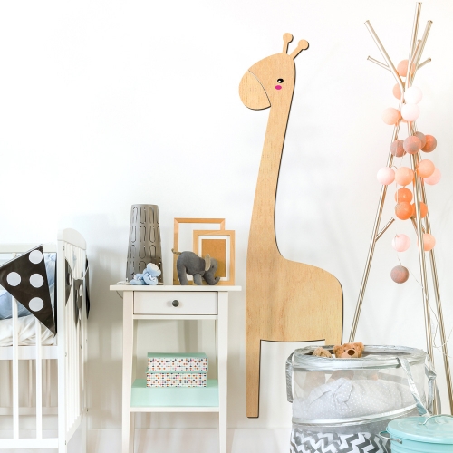 우드스티커 귀여운기린 반제품