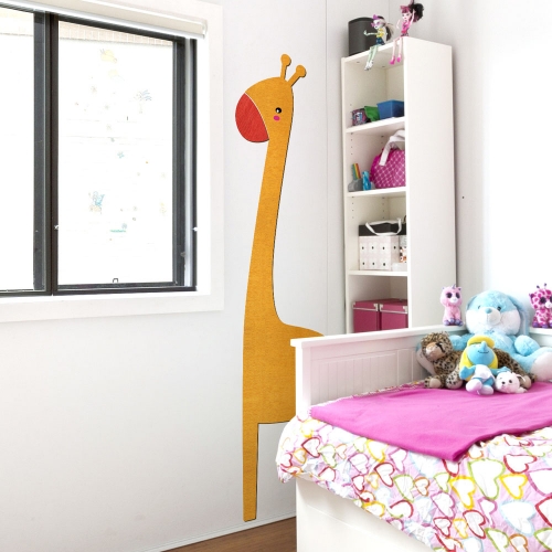 우드스티커 귀여운기린 컬러완제품