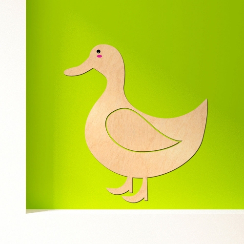 우드스티커 귀여운오리 반제품