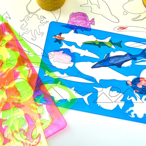 [캐스비]아트스쿨 스텐실자6종(2823)