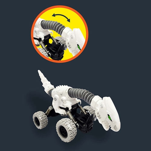 팝튜브 다이노 4륜 풀백 미니카 꼬리와 목이 늘어나는 공룡 자동차 장난감