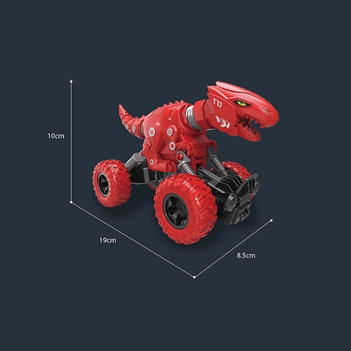 팝튜브 다이노 4륜 풀백 미니카 꼬리와 목이 늘어나는 공룡 자동차 장난감
