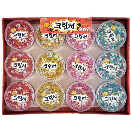 바사삭 크런치 슬라임 스팽글 액체괴물 촉감놀이 (12개)