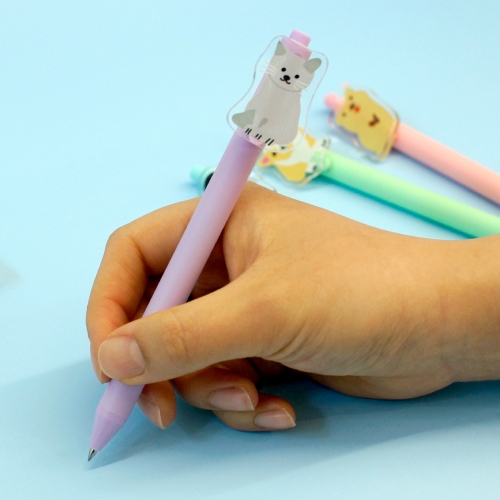 아크릴 젤펜 동물 (쿼카/펭귄/고양이/웰시코기)