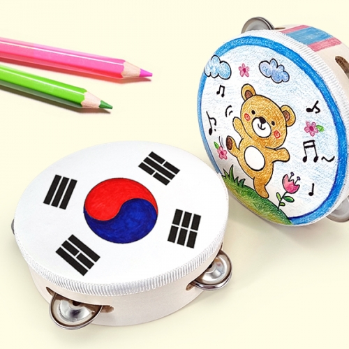 [탑키드] 악기놀이 반제품 우드 탬버린