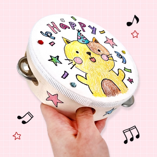 [탑키드] 악기놀이 반제품 우드 탬버린