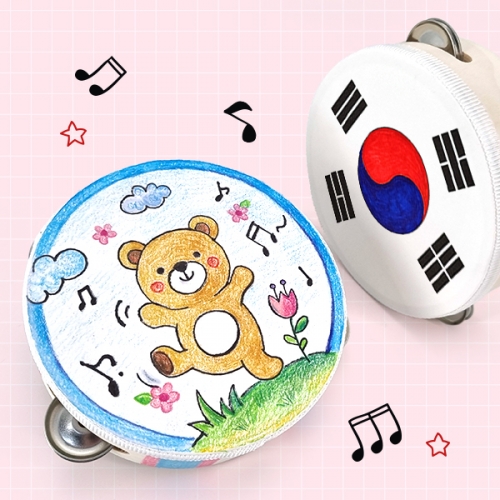 [탑키드] 악기놀이 반제품 우드 탬버린