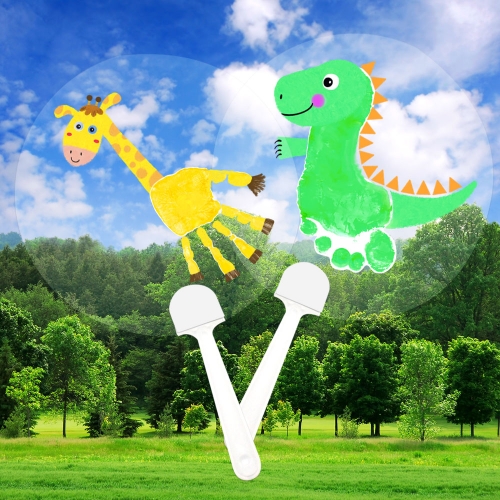 원형 투명 부채 (10개세트)