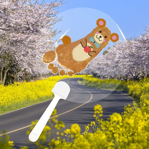 원형 투명 부채 (10개세트)