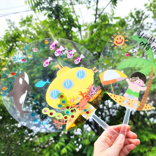 여름 투명 부채 꾸미기 (10인세트)