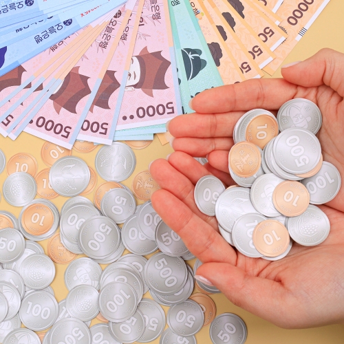 [오늘놀이] 은행놀이 세트(화폐/신용카드, 통장, 상품권 포함/역할놀이/KC인증)