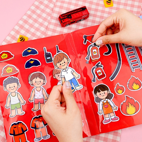 [오늘놀이] 우리동네 소방관 스퀴시북(소방차/가위 없이 만들기/풀테이프 포함/KC인증)