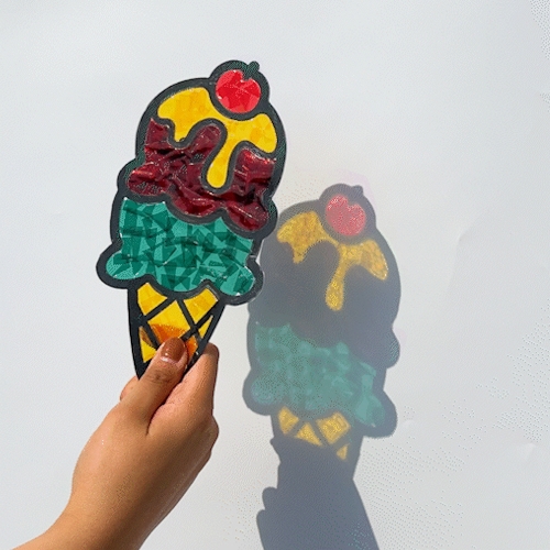 [오늘놀이] 아이스크림 썬캐쳐(2종 택1/셀로판지/KC인증)