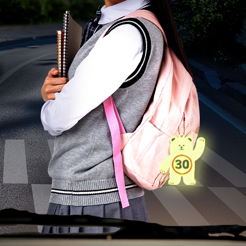 [하하당] 곰돌이 안전 반사 키링