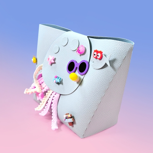 [만꾸] 꼬물꼬물 바다 문어 가죽가방