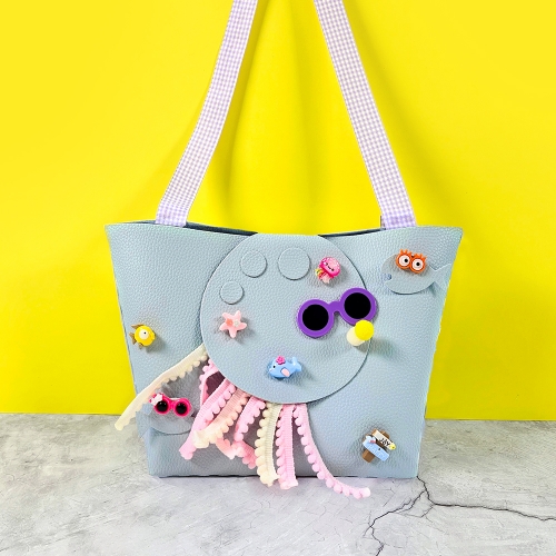 [만꾸] 꼬물꼬물 바다 문어 가죽가방