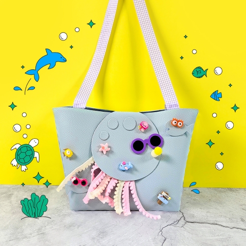 [만꾸] 꼬물꼬물 바다 문어 가죽가방