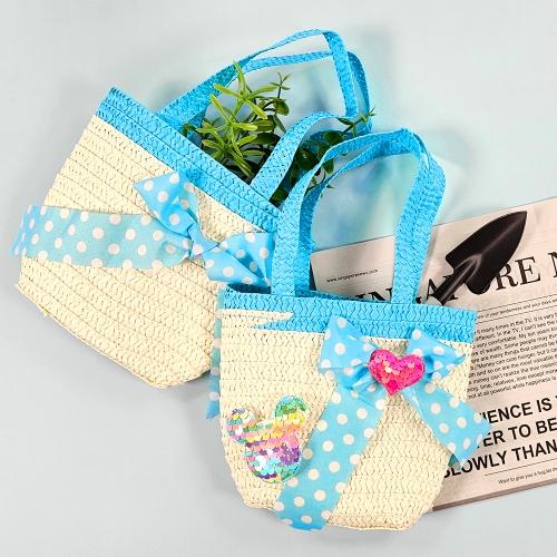 [만꾸] 썸머 밀짚모자 가방세트