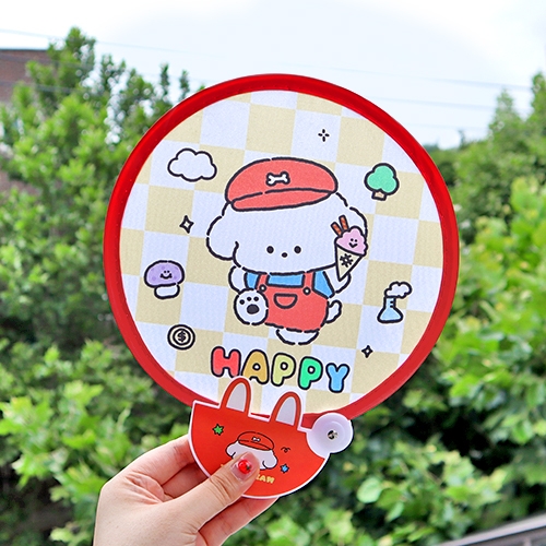 [하하당] 캐릭터 접이식 부채 (3종 택1)