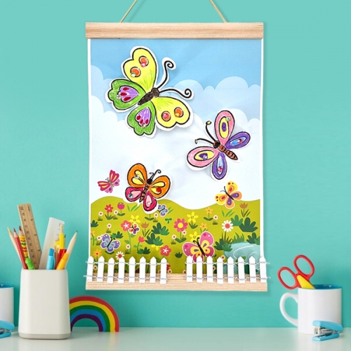 [탑키드] 컬러링 입체 나비 족자 만들기(다회용 액자)