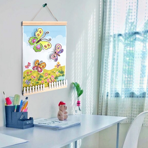 [탑키드] 컬러링 입체 나비 족자 만들기(다회용 액자)