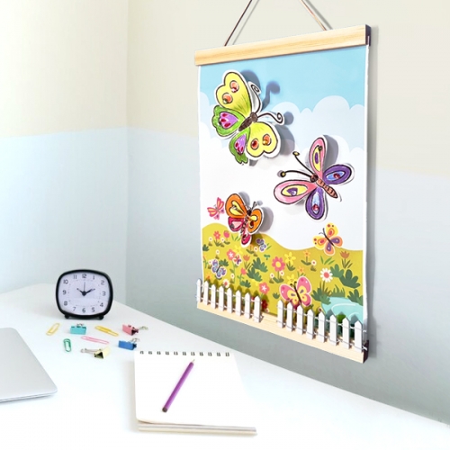 [탑키드] 컬러링 입체 나비 족자 만들기(다회용 액자)