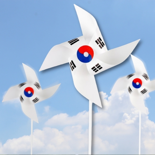 메이크문구 PVC태극기바람개비