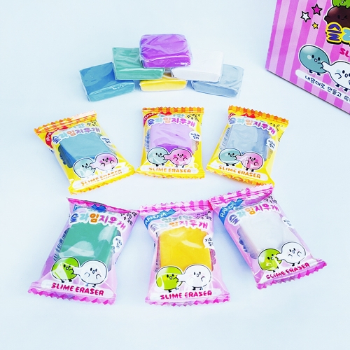 랜덤 칼라 슬라임 지우개 (60개)