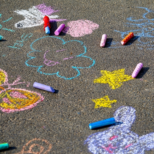 [리틀호안미로]도로위 레인보우 점보분필 36색(97175)