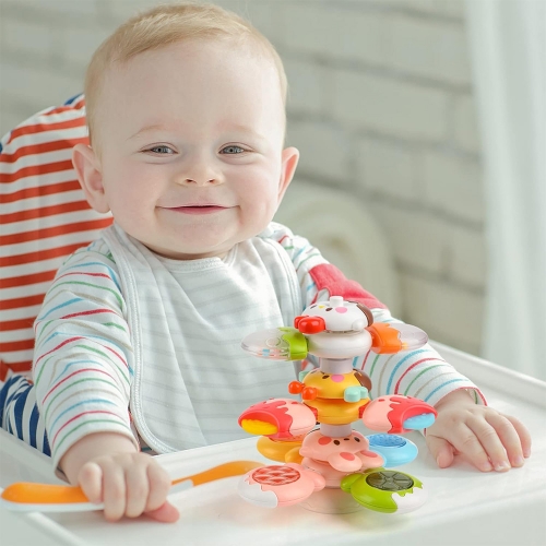 키저스 3단합체 캔디스핀팝 흡착 회전 딸랑이 치발기 3종세트 돌 아기 신생아 장난감 선물